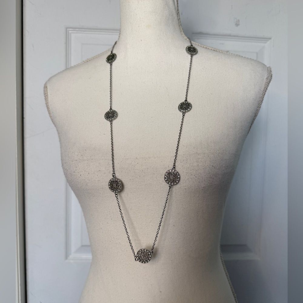 Vintage Byzantine Mediterranean Medieval Style Silver Colored Layering Necklace